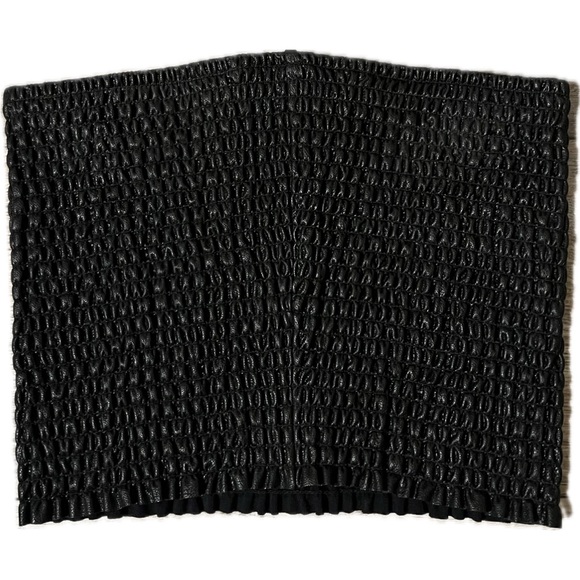 Commando Faux Leather Smocked Tube Top in Black - NWT - Picture 4 of 4